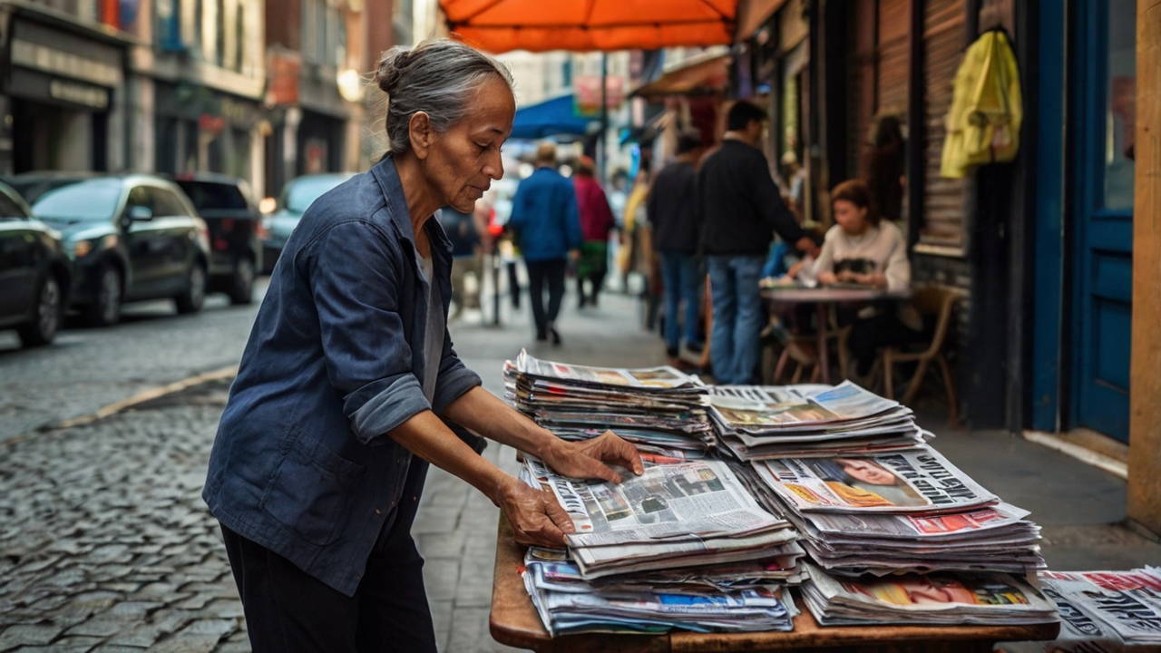 Office desk with charts